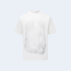 메종 마르지엘라 브라이드 워싱 로고 티셔츠 화이트